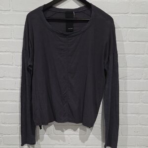 Heather Slate Gray Long Sleeve Tee